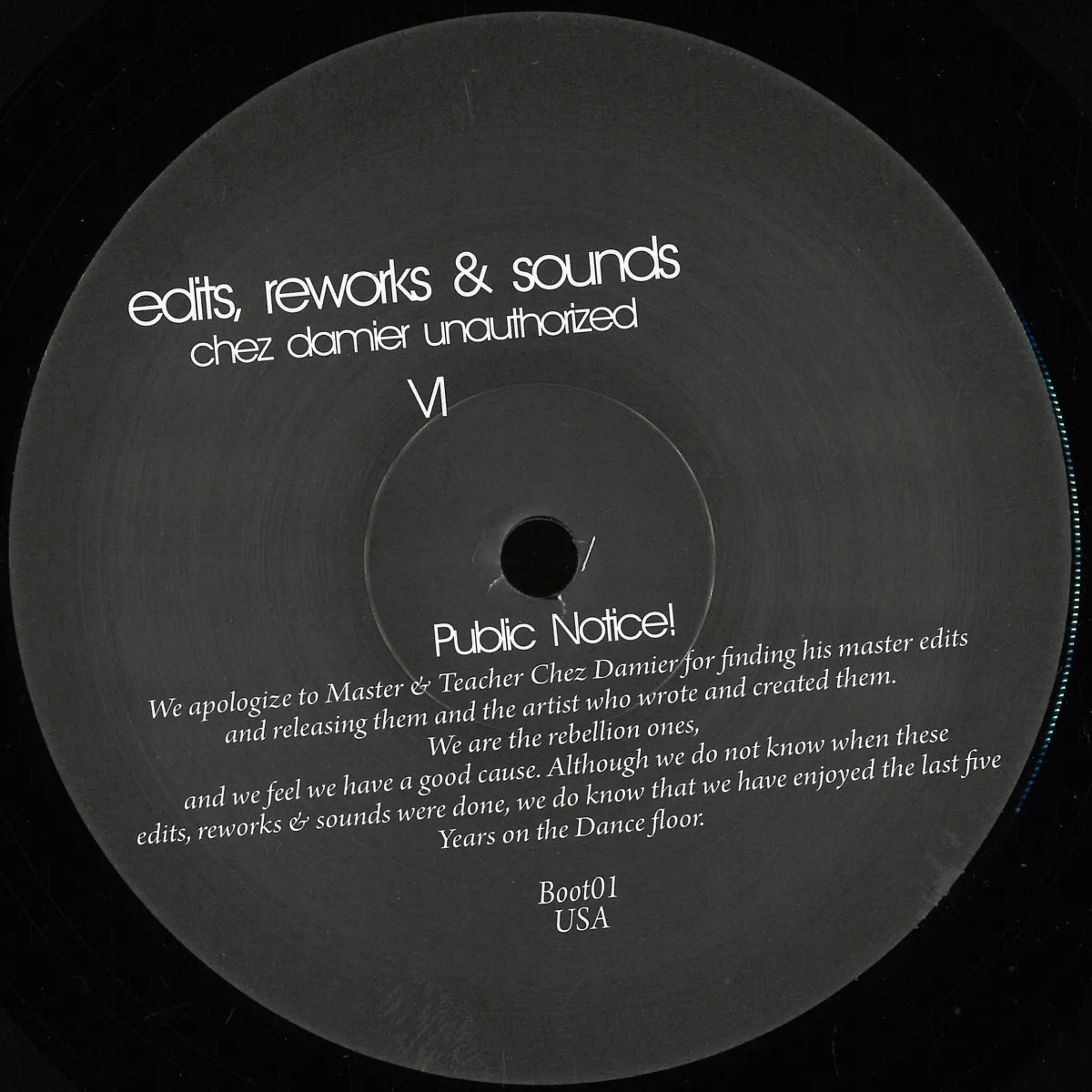 Front cover — Unknown — Edits, Reworks & Sounds - Chez Damier Unauthorized