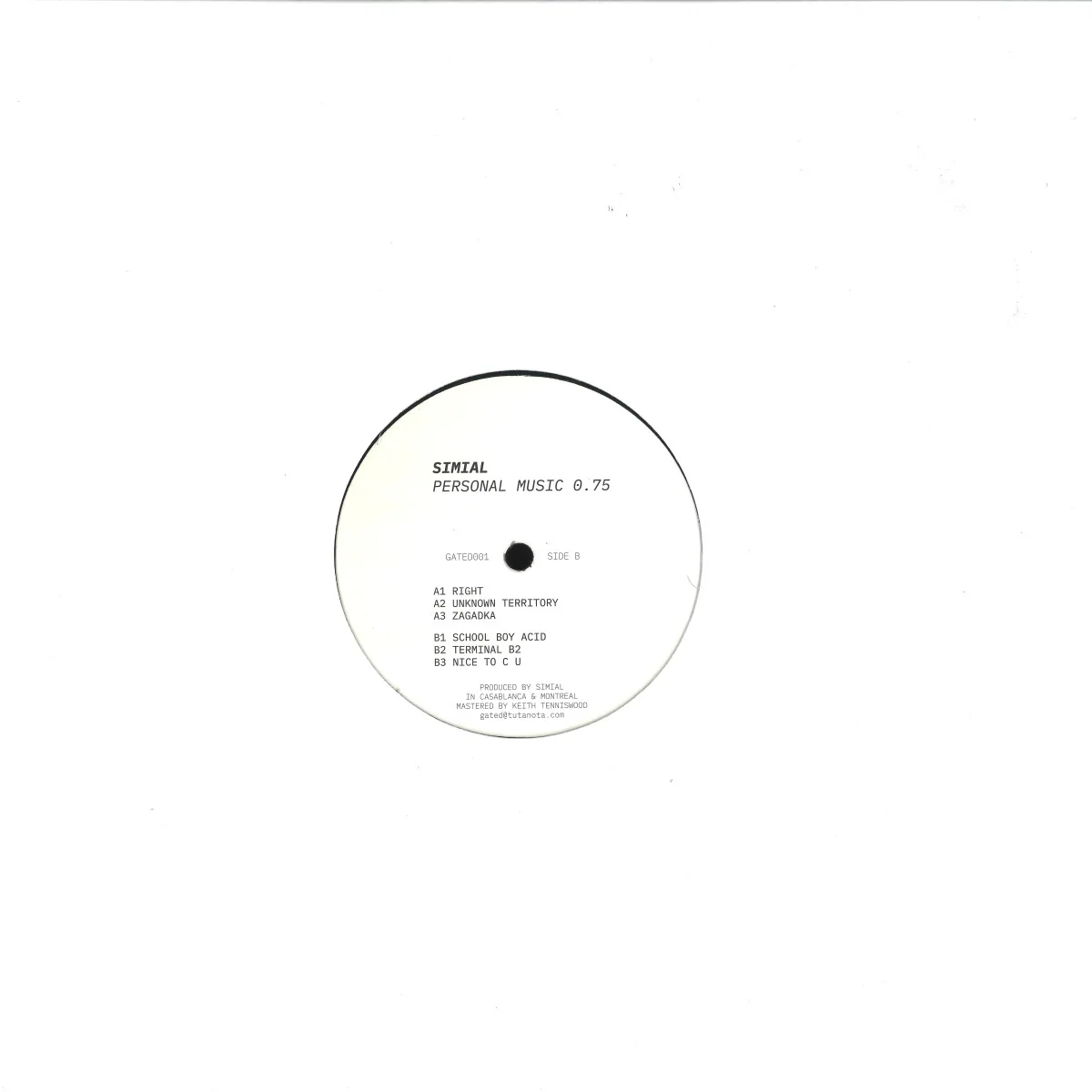 Back cover — Simial — Personal Music 0.75