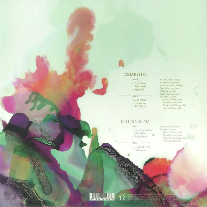 Back cover — Mary HALVORSON — Amaryllis & Belladonna