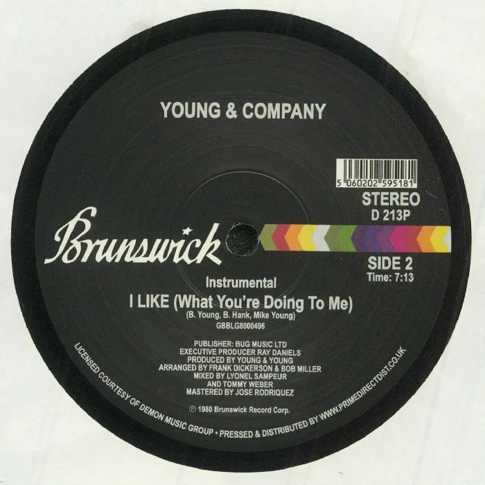 Back cover — YOUNG & COMPANY — I Like (What You're Doing To Me) (Record Store Day RSD 2021)