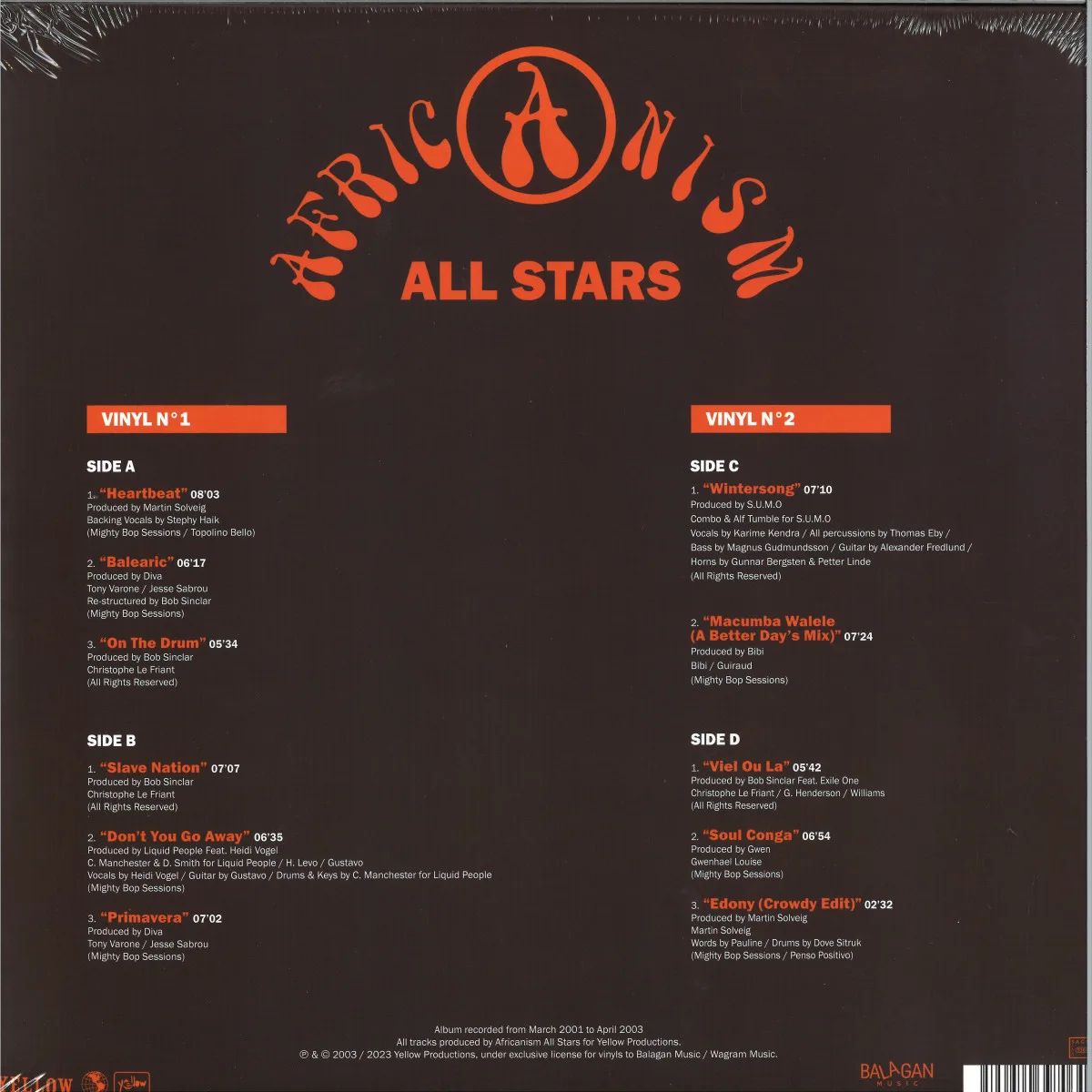 Back cover — Africanism Allstars — AFRICANISM 02 LP 2x12"