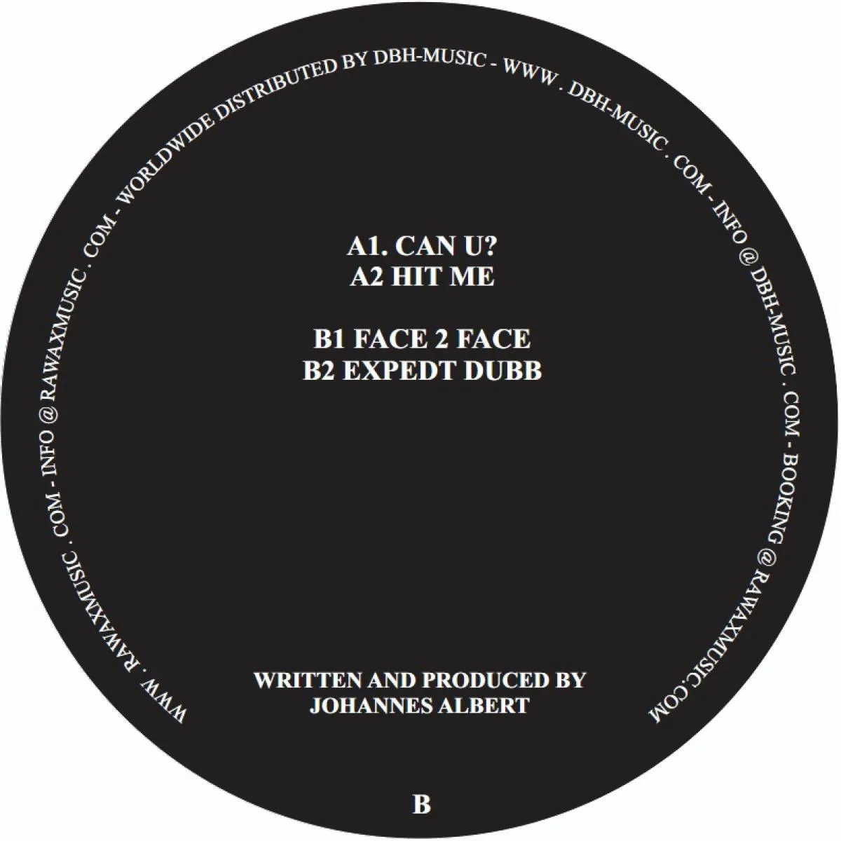 Обратная сторона обложки — JOHANNES ALBERT — FACE 2 FACE EP