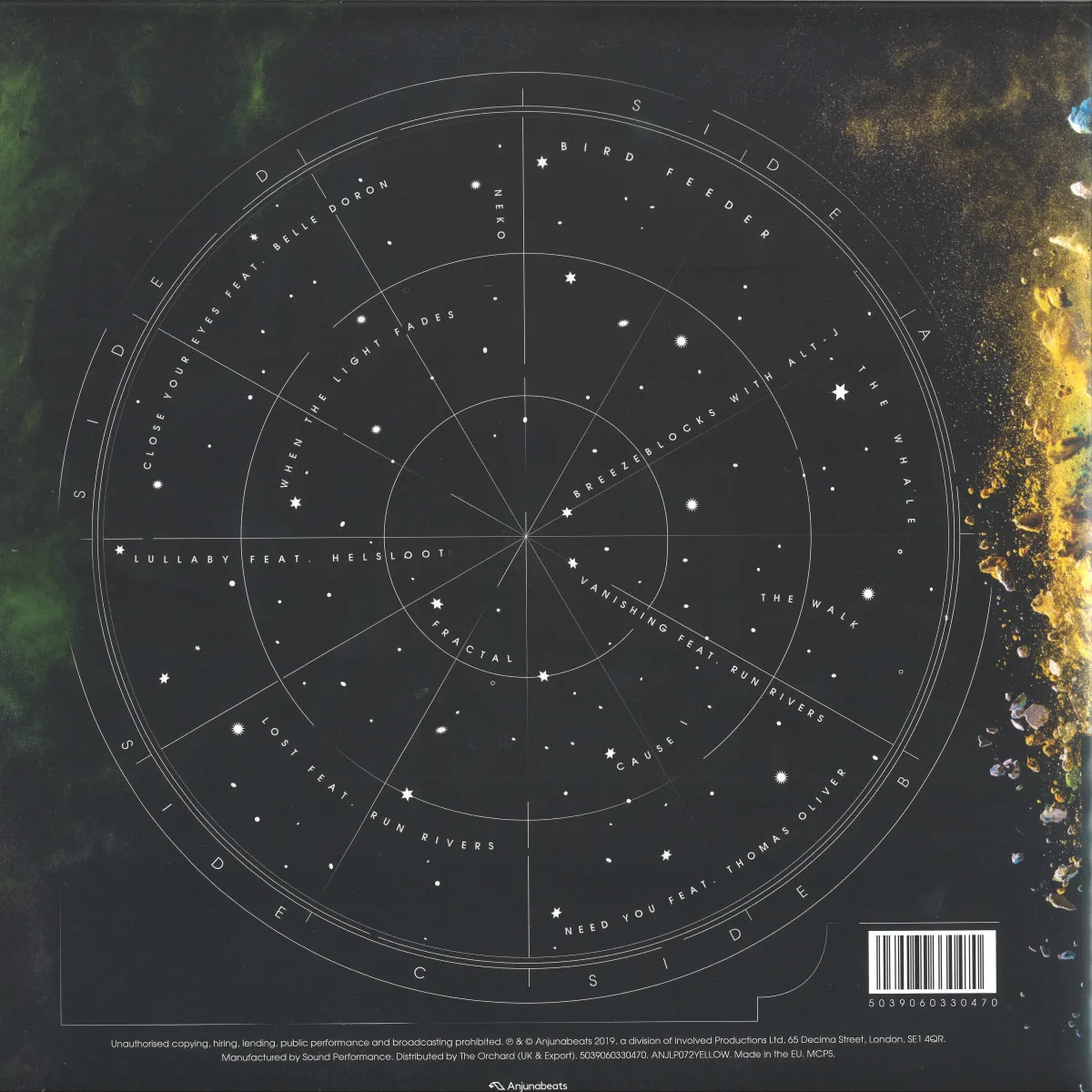Back cover — Tinlicker — This Is Not Our Universe LP 2x12"