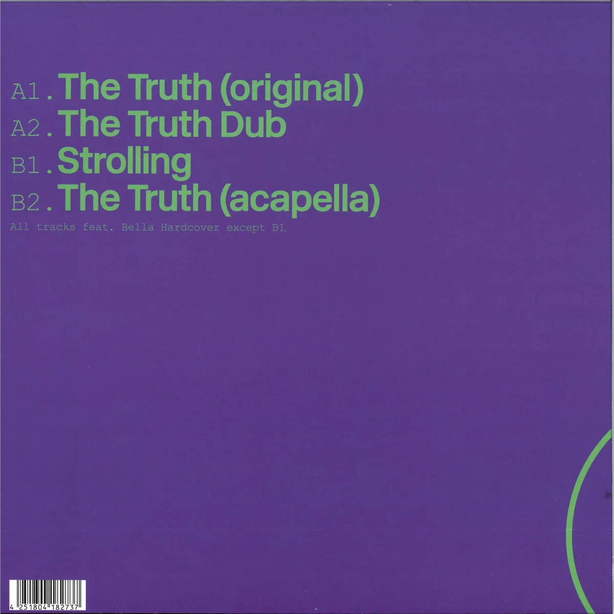 Обратная сторона обложки — Ad&The Persuaderfeat.Bella Hardcover — The Truth EP