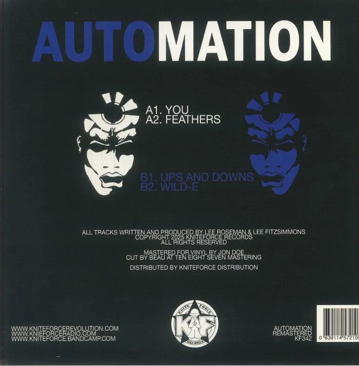 Обратная сторона обложки — AUTOMATION — The Blue EP