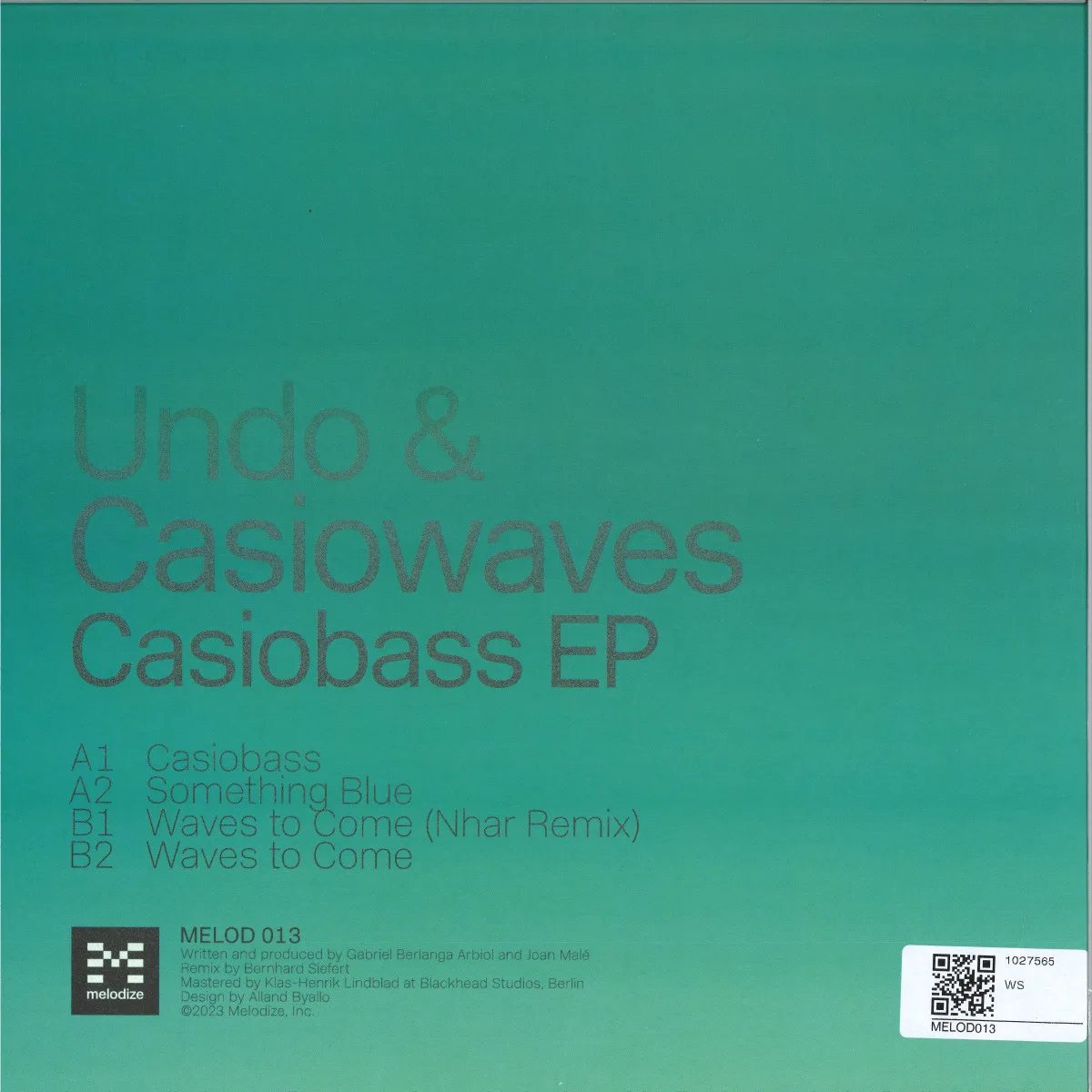 Обратная сторона обложки — Undo&Casiowaves — CASIOBASS EP