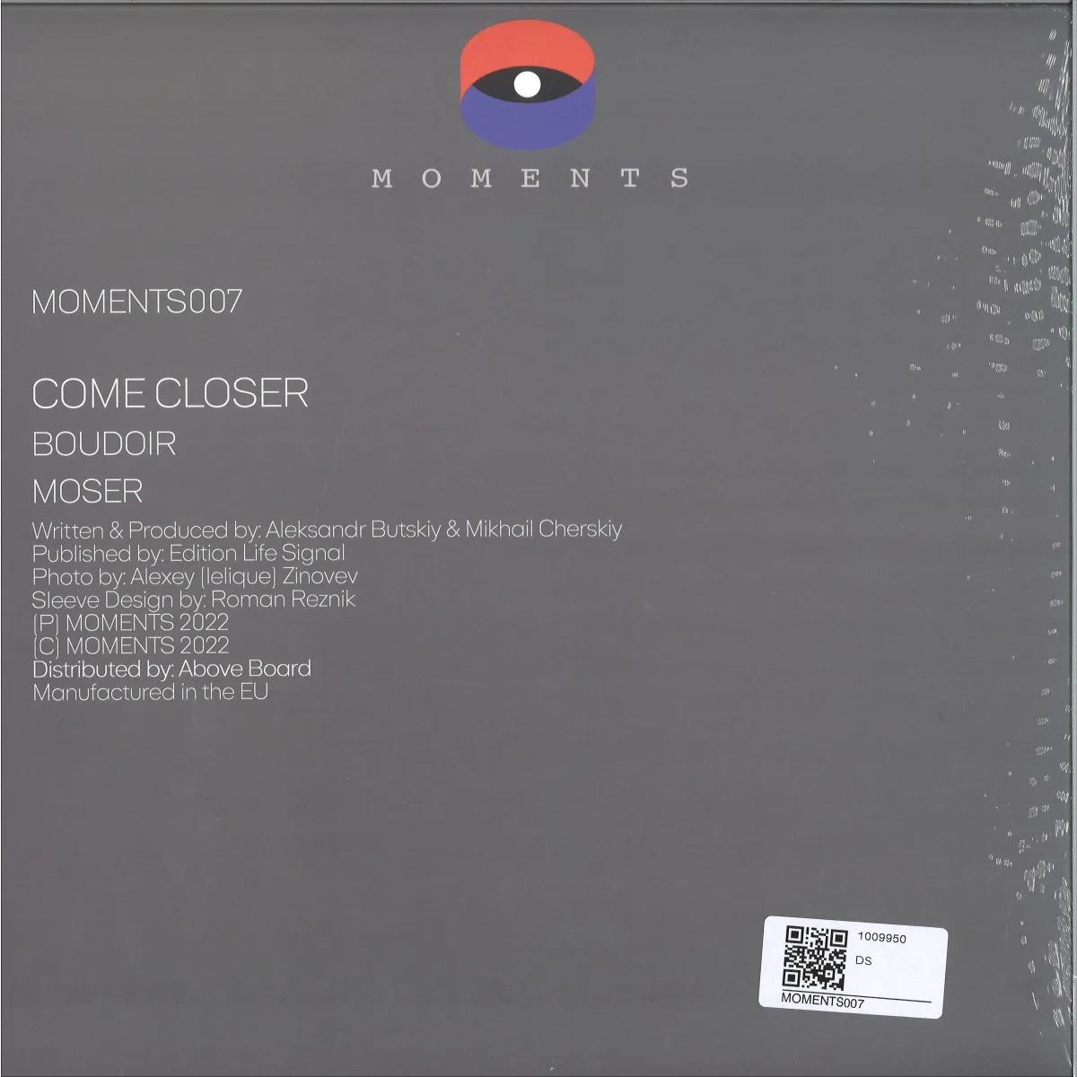 Обратная сторона обложки — Boudoir/Moser — Come Closer