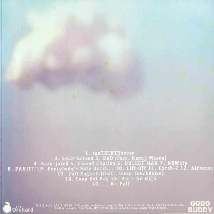 Back cover — PARIS TEXAS — Mid Air