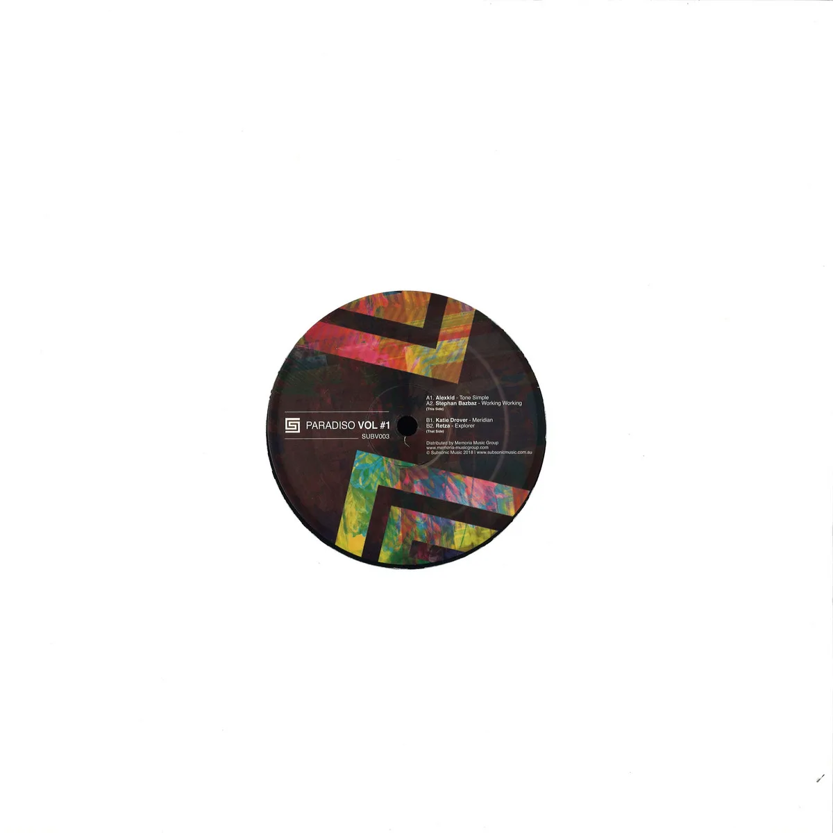 Back cover — Alexkid/Stephan Bazbaz/Katie Drover/Retza Subv003 — Paradiso Vol. 1
