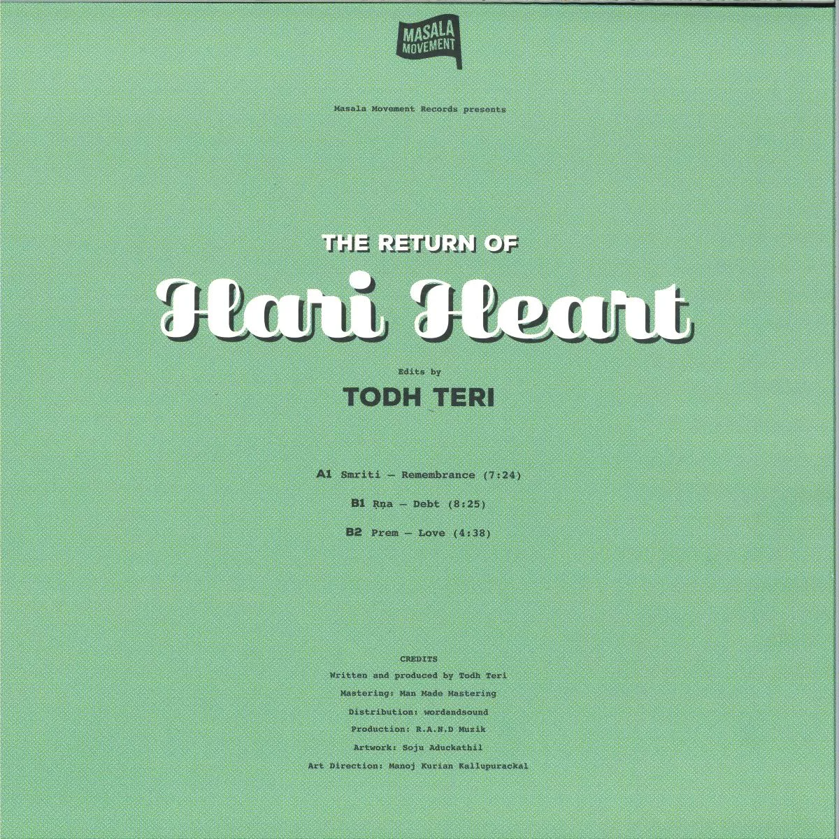 Обратная сторона обложки — Todh Teri — The Return Of Hari Heart