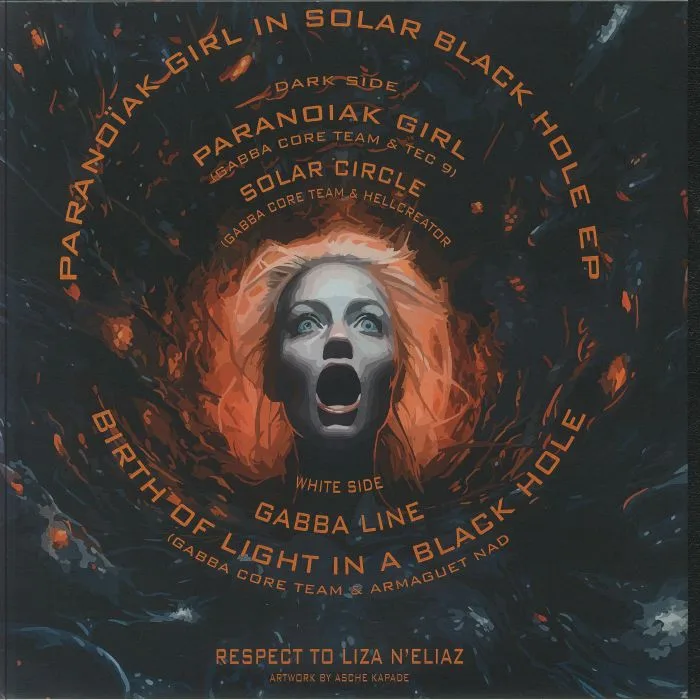 Обратная сторона обложки — GABBA CORE TEAM / TEC 9 / HELLCREATOR / ARMAGUET NAD — Paranoiak Girl In Sola Black Hole EP