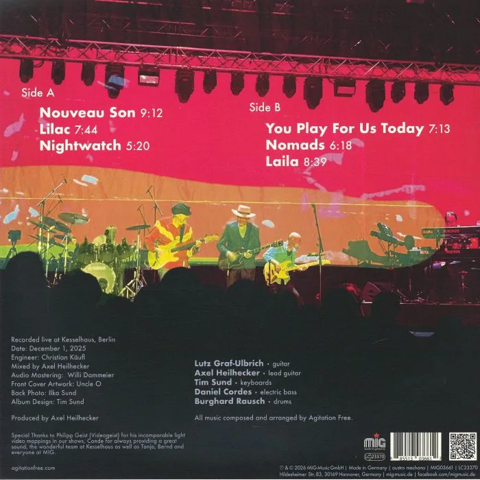 Back cover — AGITATION FREE — Live In Berlin
