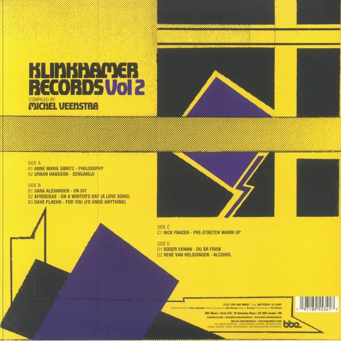 Back cover — Michel VEENSTRA / VARIOUS — Klinkhamer Records Vol 2