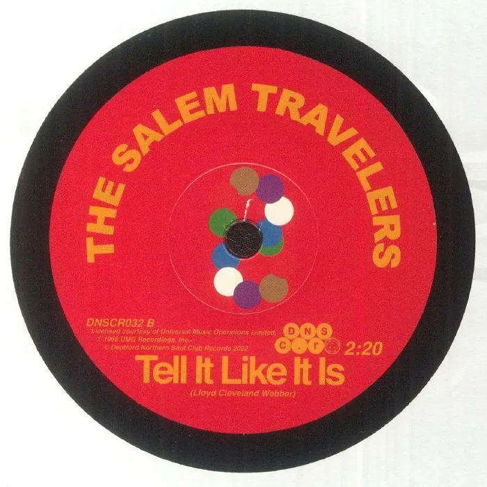 Back cover — The SALEM TRAVELERS — Tell It Like It Is / Give Me Liberty Or Death
