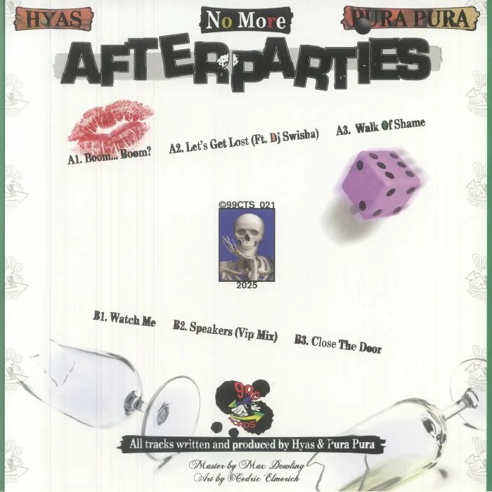 Back cover — HYAS / PURA PURA — No More Afterparties
