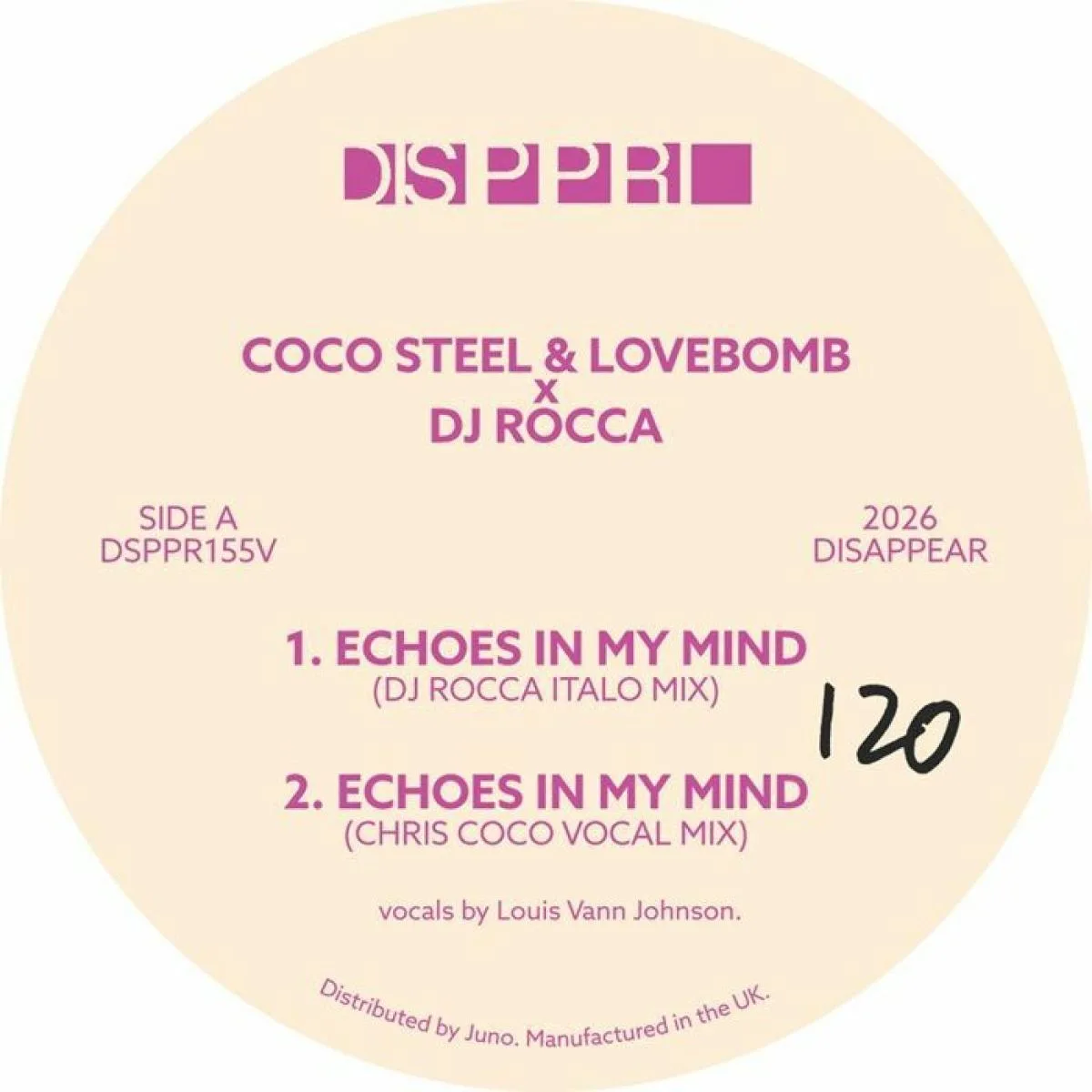 Front cover — Coco Steel & Lovebomb / DJ Rocca — Echoes In My Mind / Mama Sol Mama Africa