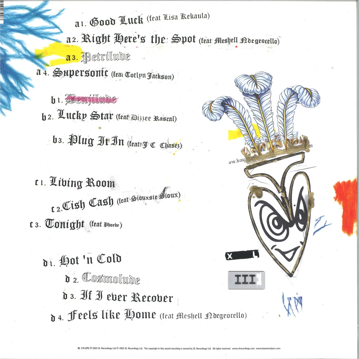 Back cover — Basement Jaxx — KISH KASH LP 2x12"