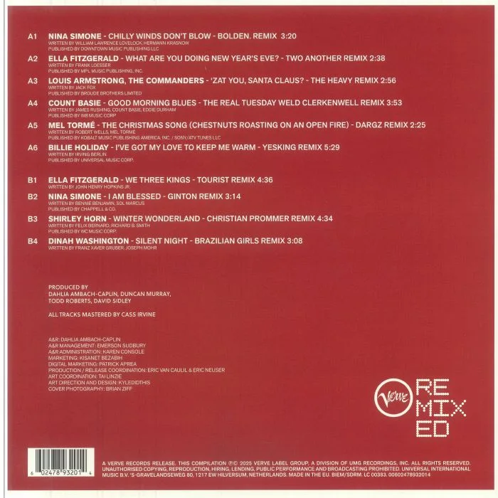 Обратная сторона обложки — VARIOUS — Remixed Holiday