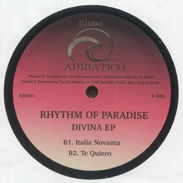 Back cover — Rhythm Of Paradise — Divina EP