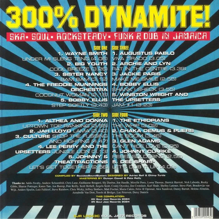 Обратная сторона обложки — VARIOUS — 300 Percent Dynamite (Record Store Day RSD 2024)