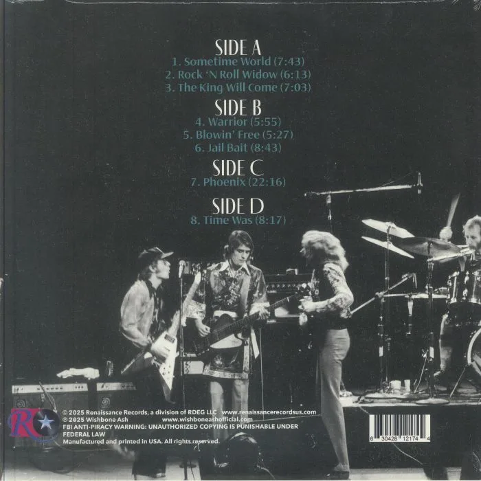 Back cover — WISHBONE ASH — Live At The Capitol Theater January 19 1974