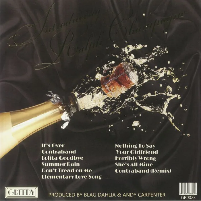 Back cover — BLAG DAHLIA — Introducing Ralph Champagne