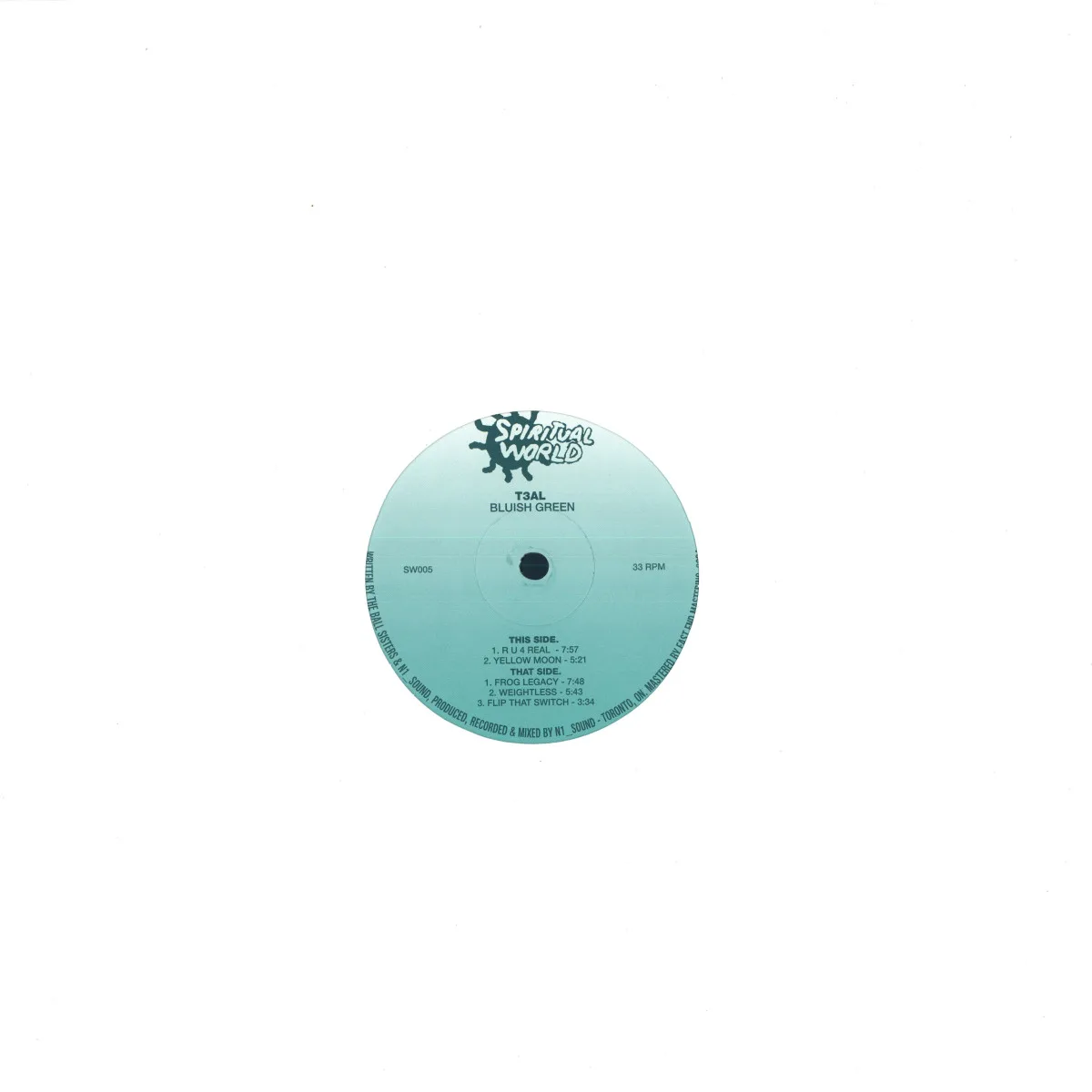 Back cover — T3Al — Bluish Green EP