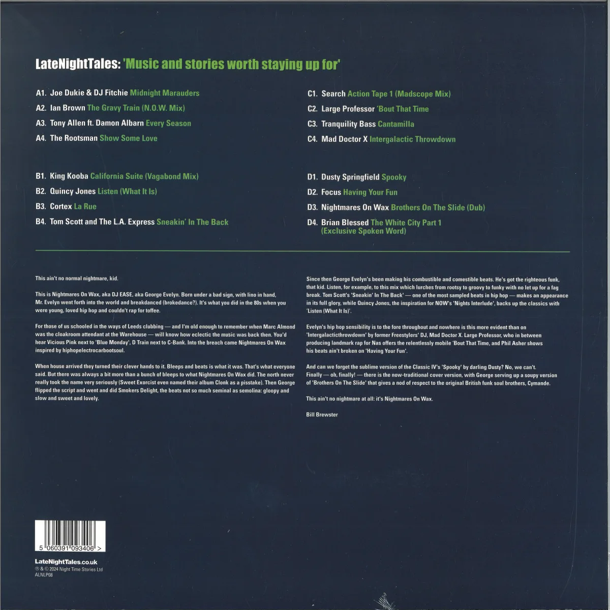 Обратная сторона обложки — Nightmares On Wax — Late Night Tales 2x12"