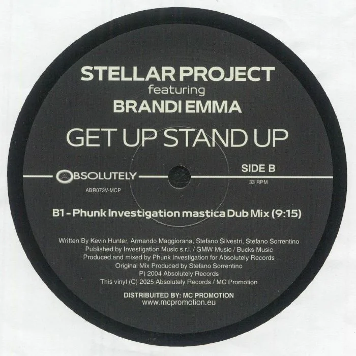 Обратная сторона обложки — STELLAR PROJECT feat. Brandi Emma — GET UP STAND UP