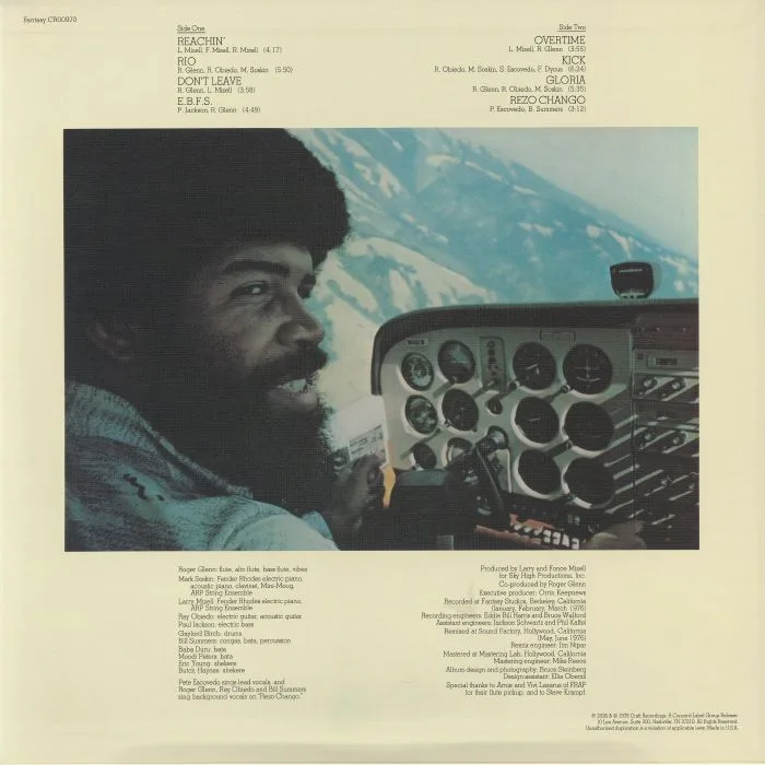 Back cover — Roger GLENN — Reachin' (Jazz Dispensary Top Shelf Series)