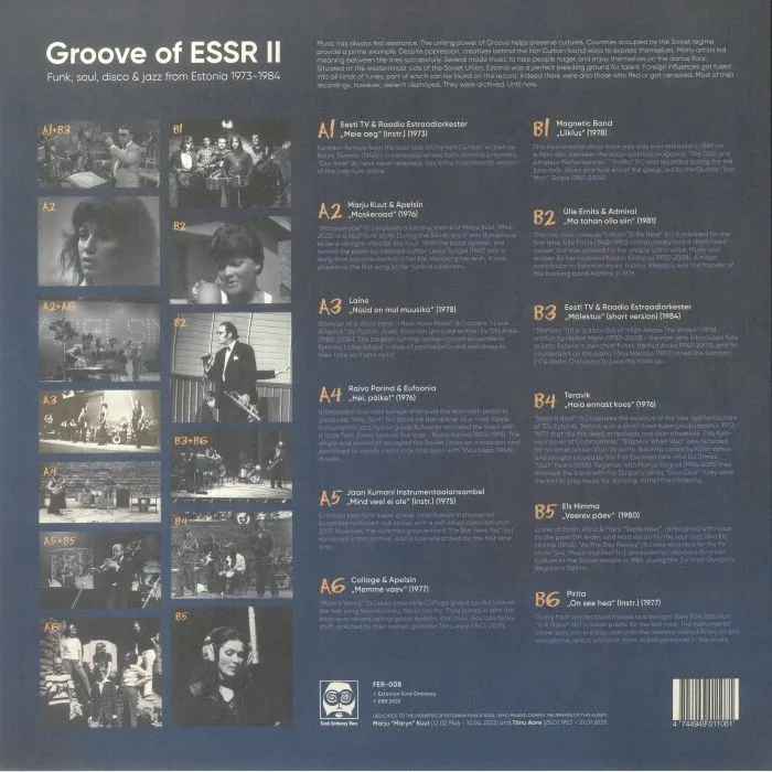 Обратная сторона обложки — VARIOUS — Groove Of ESSR II: Funk Soul Disco & Jazz From Estonia