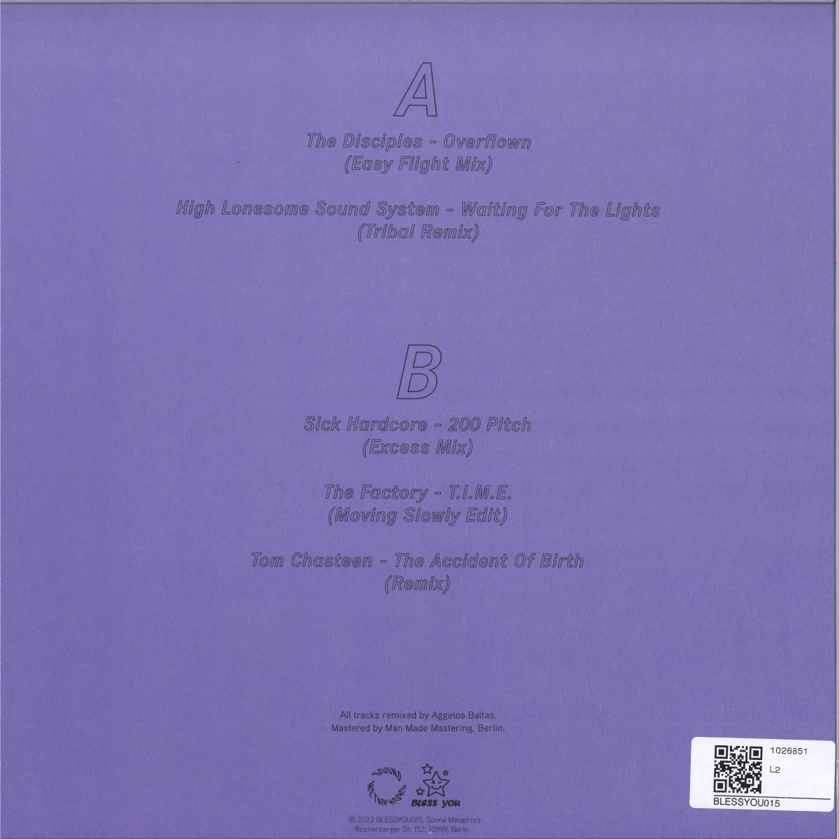 Back cover — Anatolian Weapons — Sound Metaphors Remixed Part I