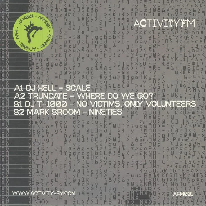 Back cover — DJ HELL / TRUNCATE / DJ T 1000 / MARK BROOM — AFM 001