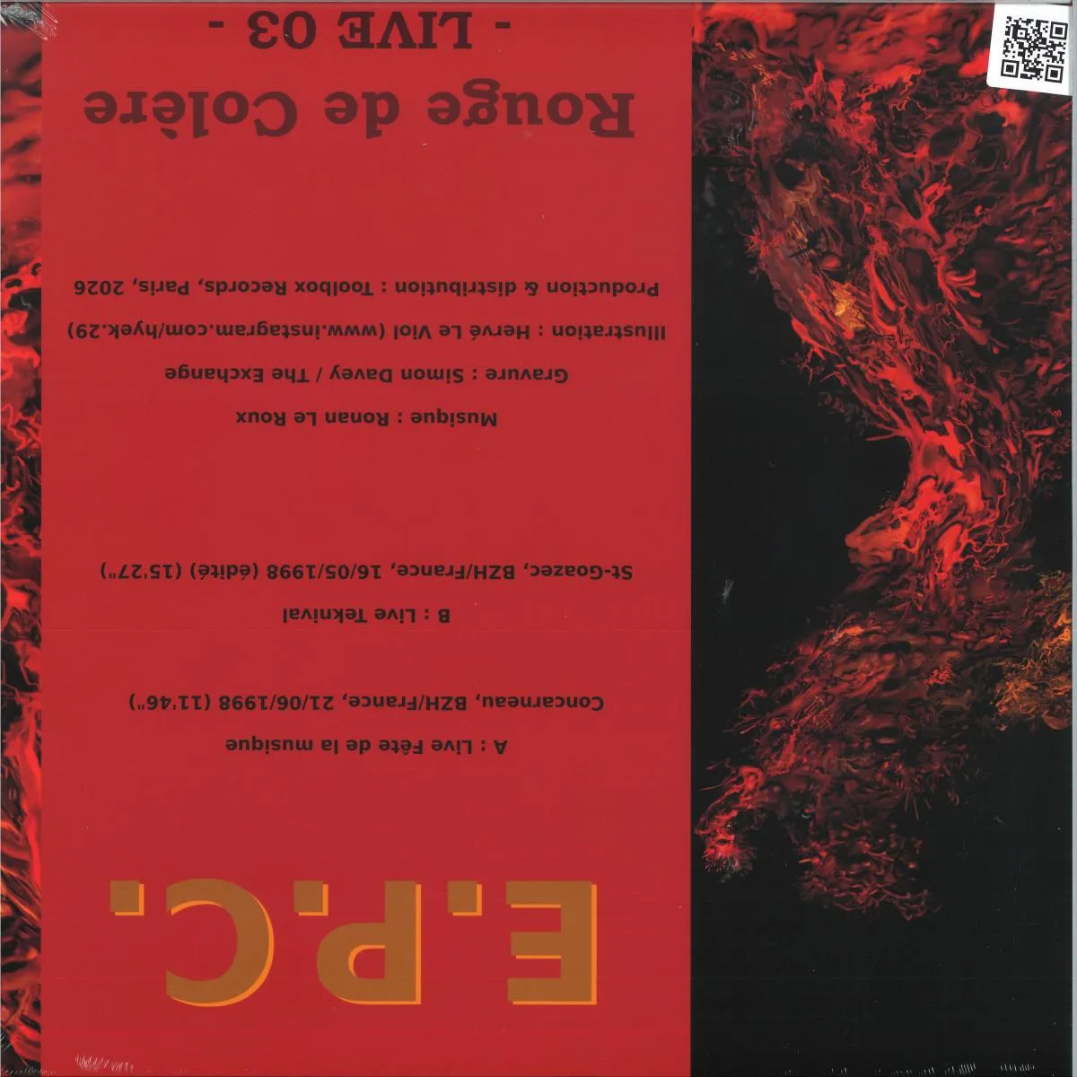 Обратная сторона обложки — E.P.C. — EPC Livset 1998