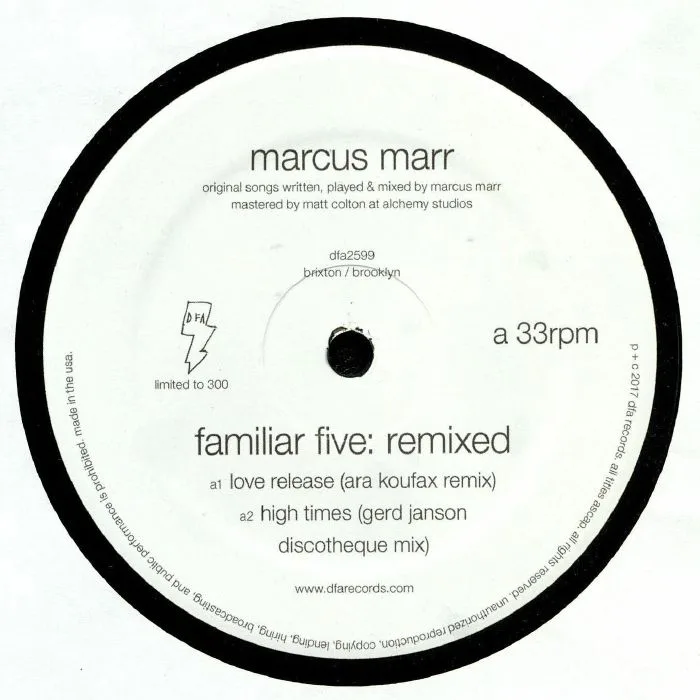 Front cover — Marcus MARR — Familiar Five: Remixed