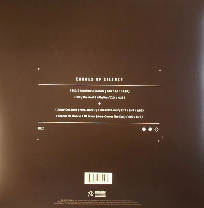 Back cover — The WEEKND — Echoes Of Silence