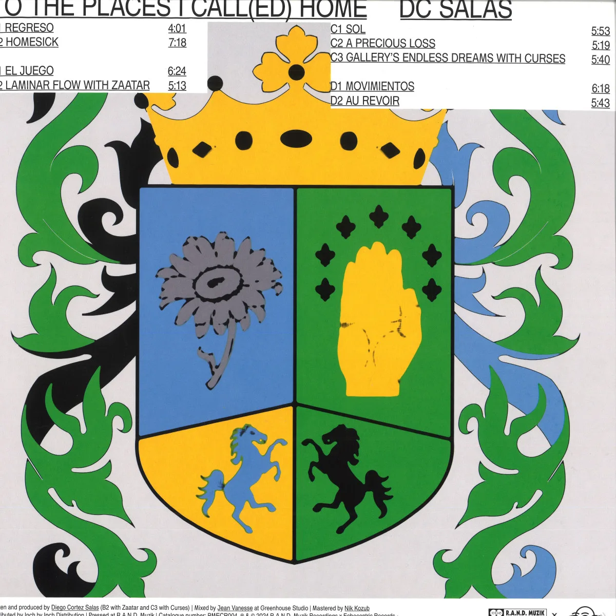 Front cover — DC Salas — To All The Places I Call(ed) Home LP 2x12"