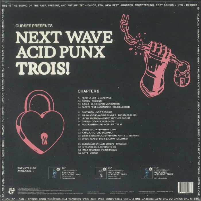 Back cover — CURSES / VARIOUS — Next Wave Acid Punx Trois: Chapter 2