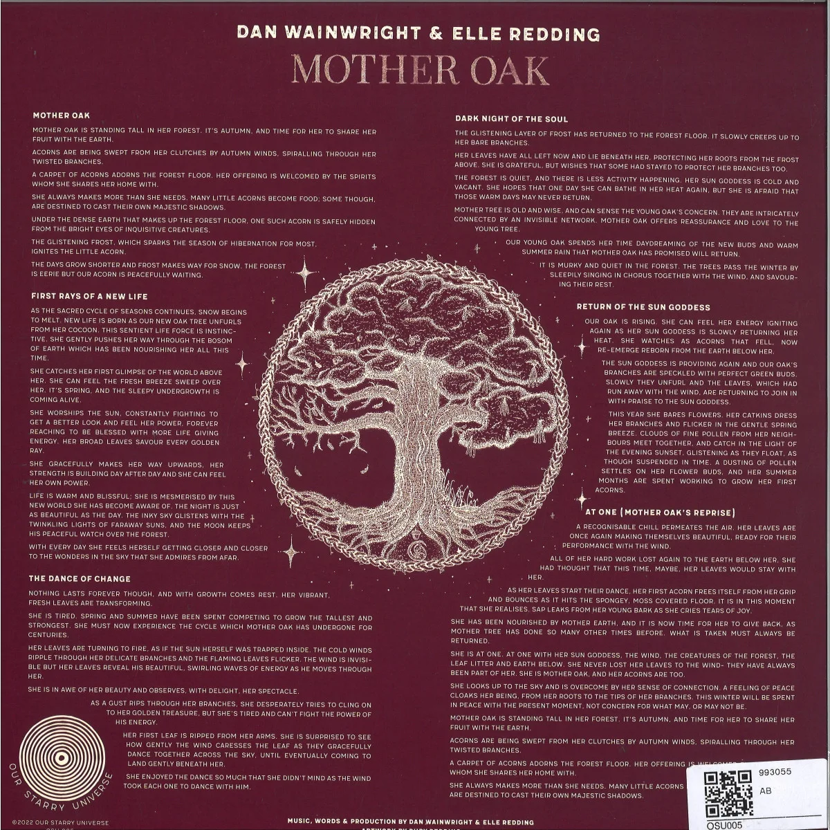 Обратная сторона обложки — Dan Wainwright&Elle Redding — Mother Oak EP