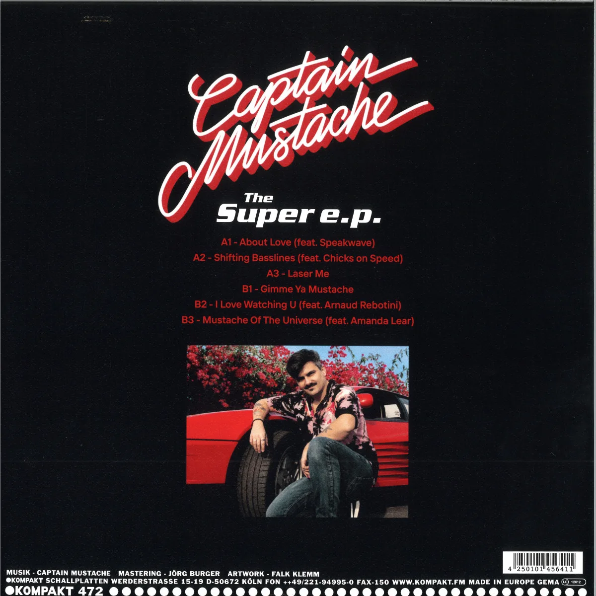Обратная сторона обложки — Captain Mustache — The Super EP