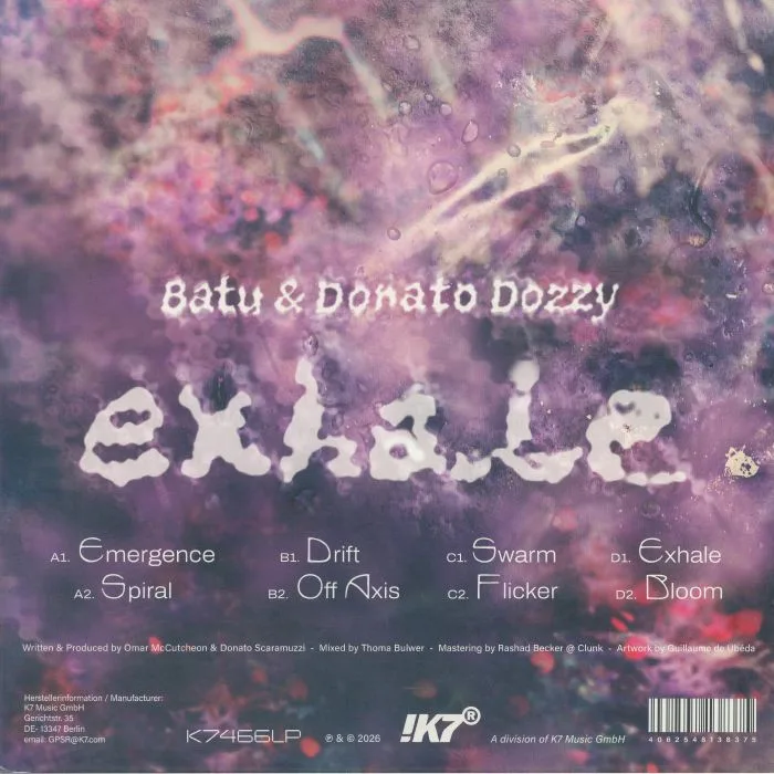 Обратная сторона обложки — BATU / DONATO DOZZY — Exhale