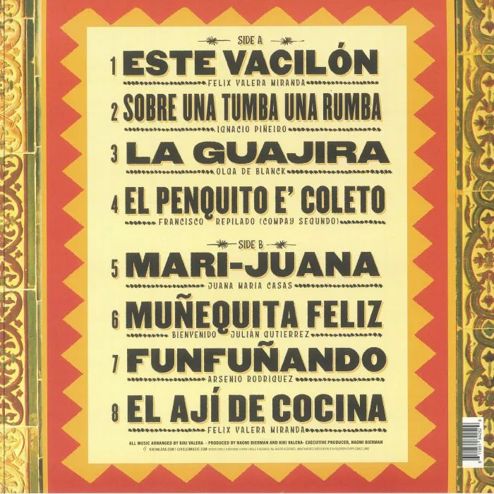 Обратная сторона обложки — Kiki VALERA — Vacilon Santiaguero