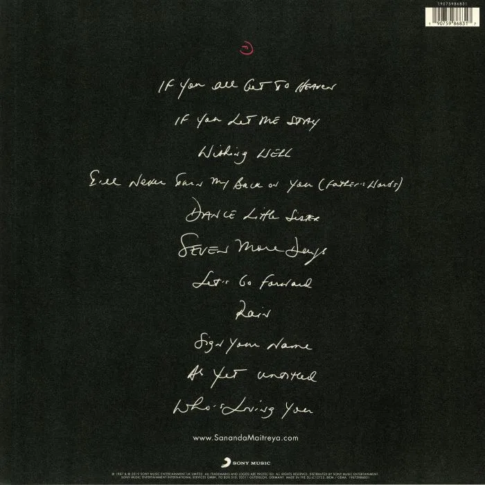 Back cover — Terence Trent D'ARBY — Introducing The Hardline According To Terence Trent D'Arby (reissue)