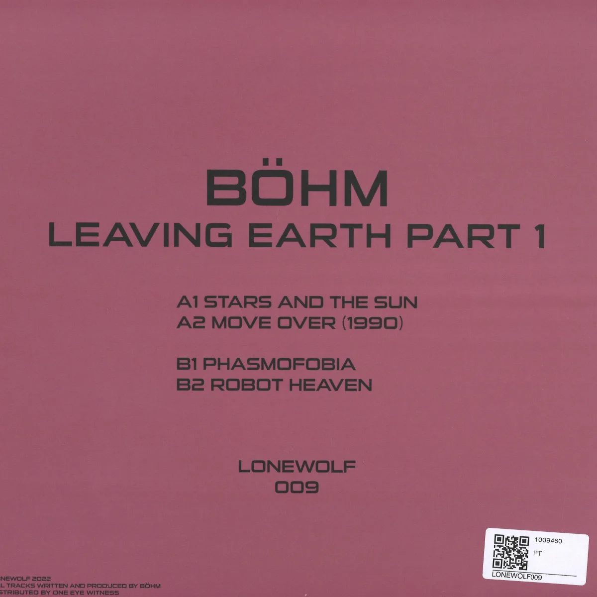 Back cover — Bohm — Leaving Earth Part 1
