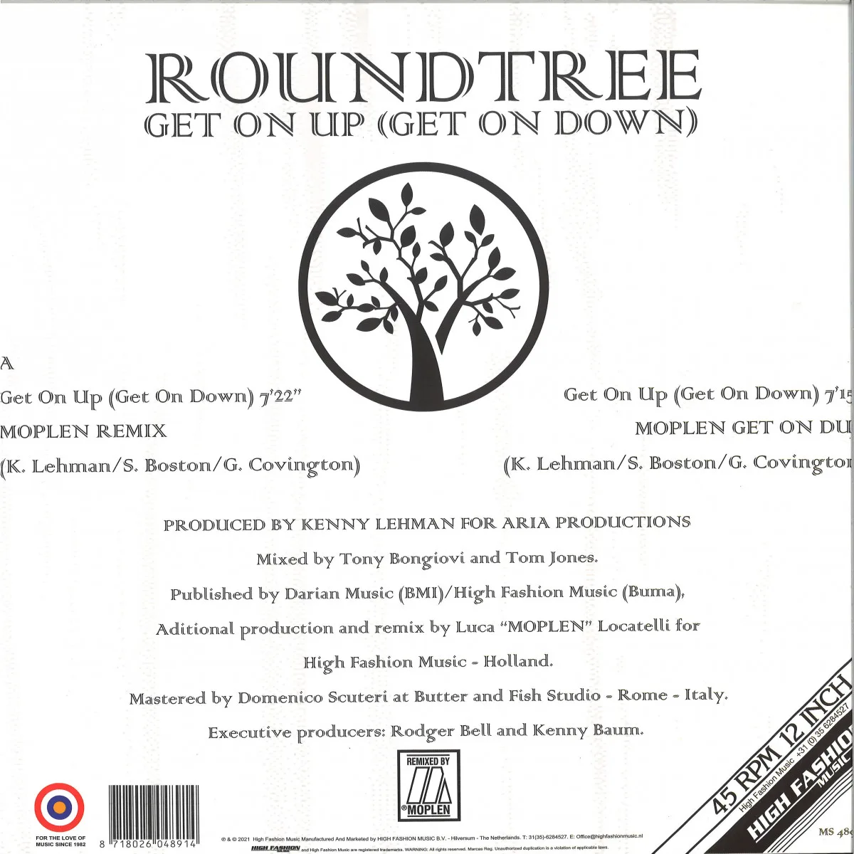 Обратная сторона обложки — ROUNDTREE — GET ON UP (GET ON DOWN)