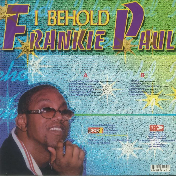Back cover — FRANKIE PAUL — I Behold