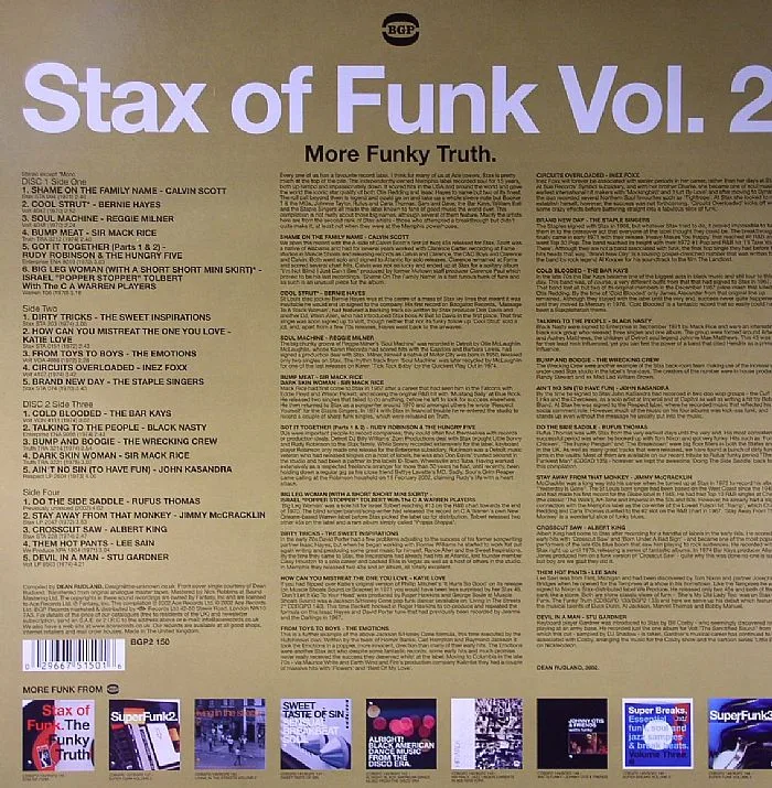 Обратная сторона обложки — VARIOUS — Stax Of Funk Vol 2: More Funky Truth