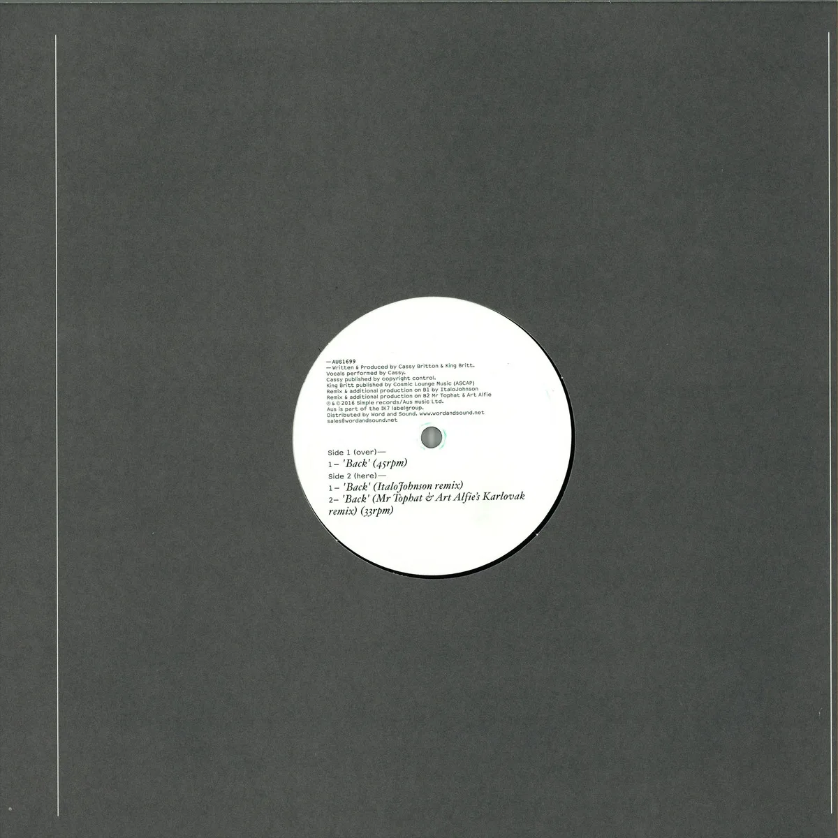 Cassy — Back Ep