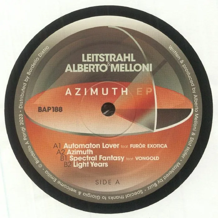 Лицевая сторона обложки — LEITSTRAHL / ALBERTO MELLONI — Azimuth EP