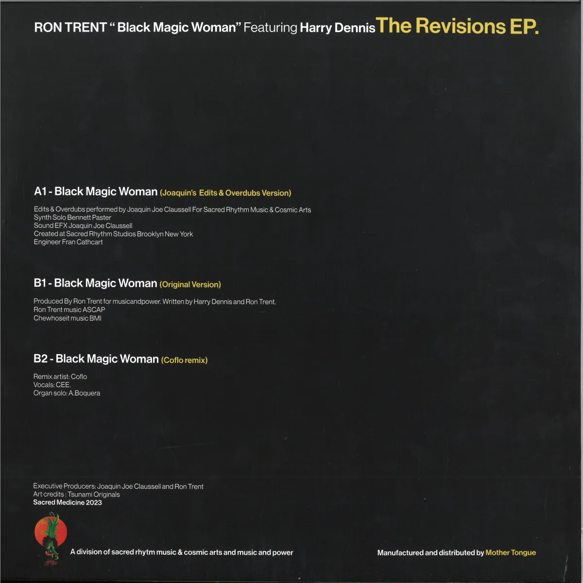 Обратная сторона обложки — Ron Trent (feat. Harry Dennis) — Black Magic Woman - The Revisions EP